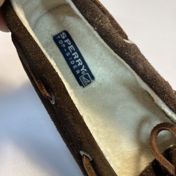Sperry Top-Sider Shoresider Girls Brown Suede 3-Eye Boat Dock Shoes Sz 3 - Picture 4 of 8